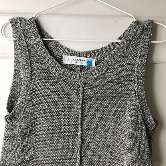 Anthropologie Sparrow Mix Stitch Sweater Tank Grey - Picture 5 of 7